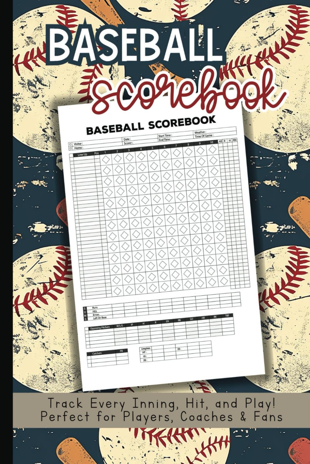 capítulo por capítulo baixar Baseball Score Book: A Logbook to Track Stats, Score Every Game & Improve Your Skills for Players, Beginners, Fans and More | 6 x 9 inches | 100 Pages