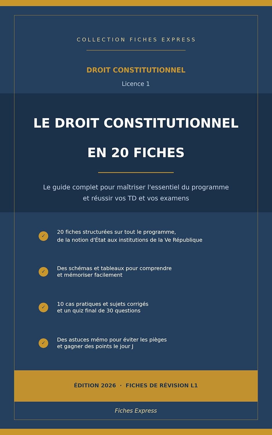 ler totalmente Le Droit constitutionnel en 20 fiches: Fiches de révision L1, méthodes, entraînements corrigés et quiz pour préparer ses TD et réussir ses partiels (French Edition)