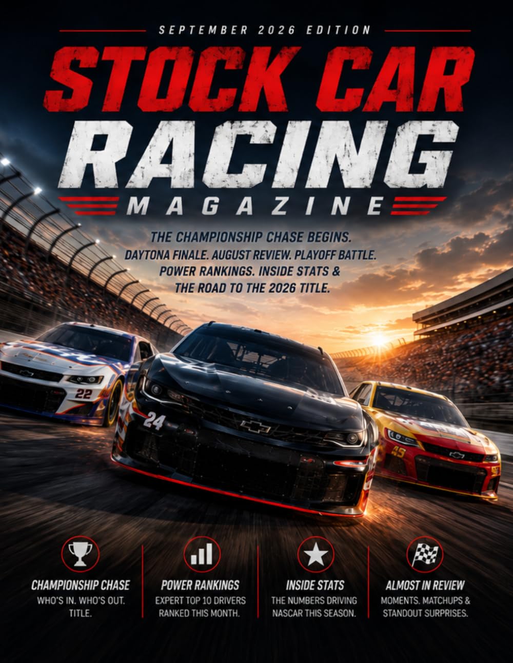 capítulo por capítulo baixar STOCK CAR RACING MAGAZINE SEPTEMBER 2026 EDITION: The Championship Chase Begins: Daytona Finale, August Review, Playoff Battle, Power Rankings, Rising Stars & the Road to the 2026 Title