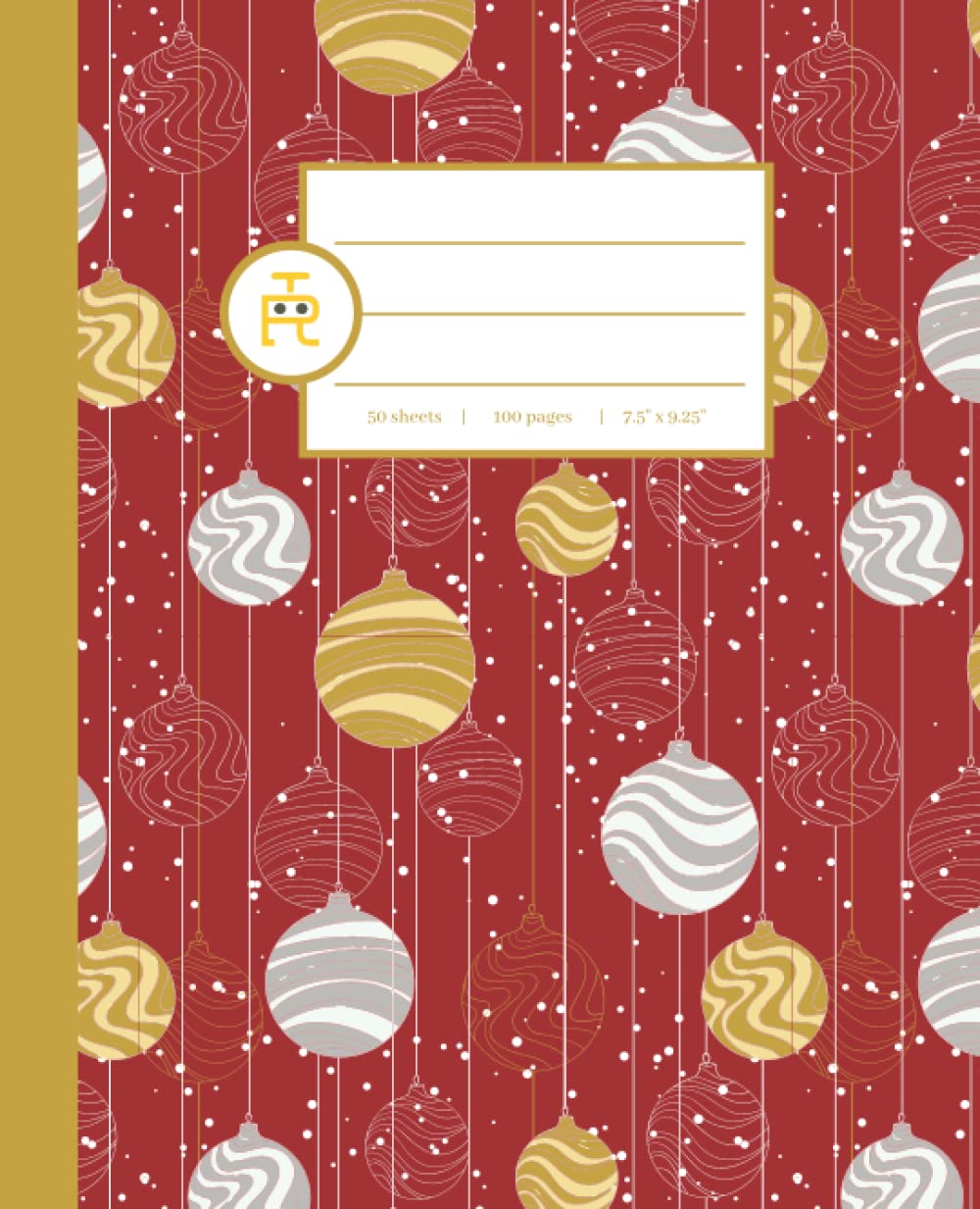 Red and Gold Christmas Notebook: Christmas Tree Ornaments Notebook baixar livro de graça