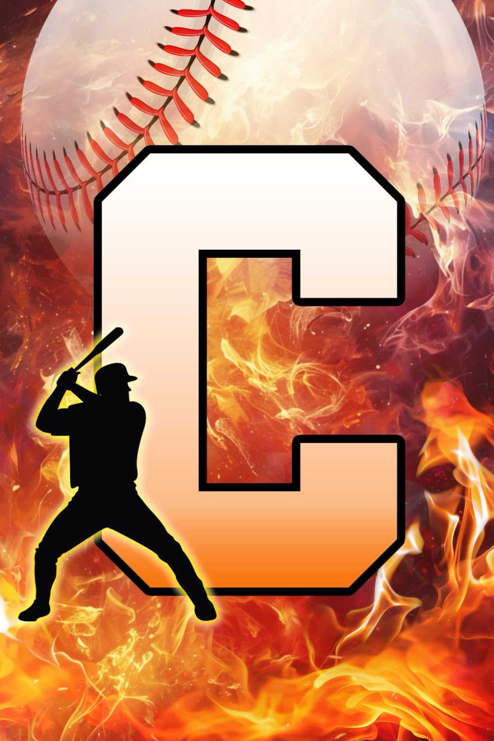 C: Letter "C" Initial Baseball Player and Fire Flames Personalized Name Monogram Notebook - College-Ruled Personal Journal, Writing Pad, or Diary for Football Fans - 110 Pages, 6x9 baixar o livro de graça