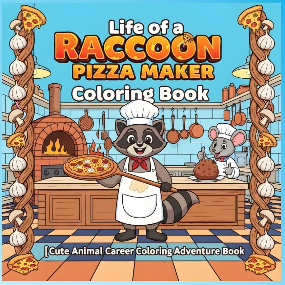Life of a Raccoon Pizza Maker Coloring Book: Animal Career Coloring Adventure with Funny Raccoon Chef, Creative Pizza Scenes, and Cooking Fun for Kids... Coloring Book - Career Theme Book Series) baixar o livro de graça