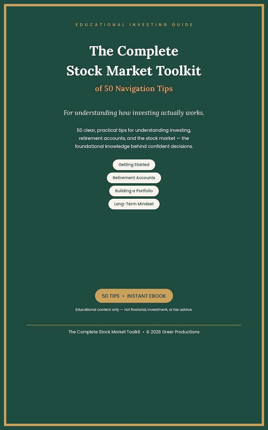 ler totalmente The Complete Stock Market Toolkit: 50 Navigation Tips for Understanding How Investing Actually Works (English Edition)