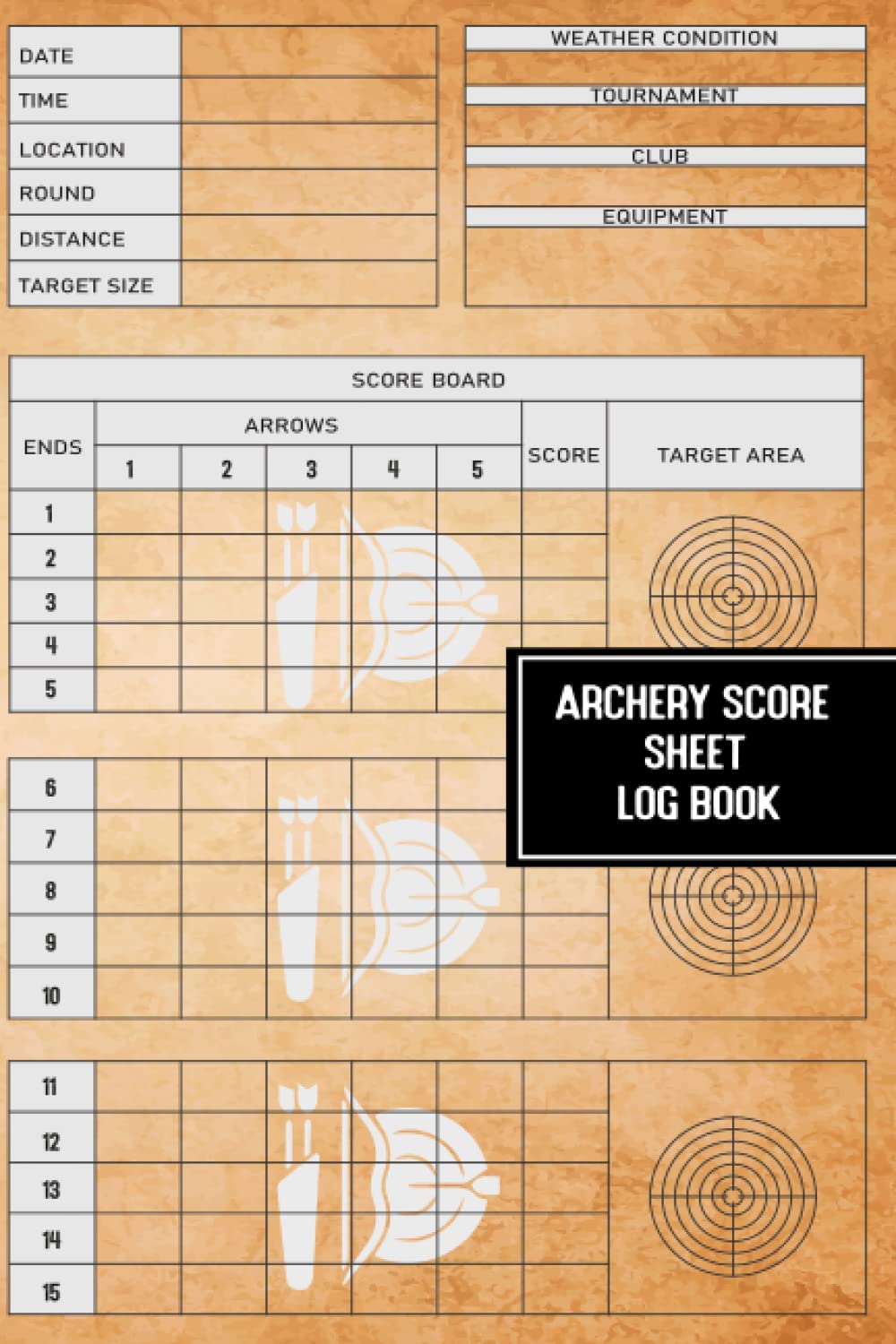 Archery Score Sheets Log Book: Archery Training Practice Journal with Score Cards for Recording Rounds, Notes, Measuring Progress and Setting Targets baixar o livro de graça