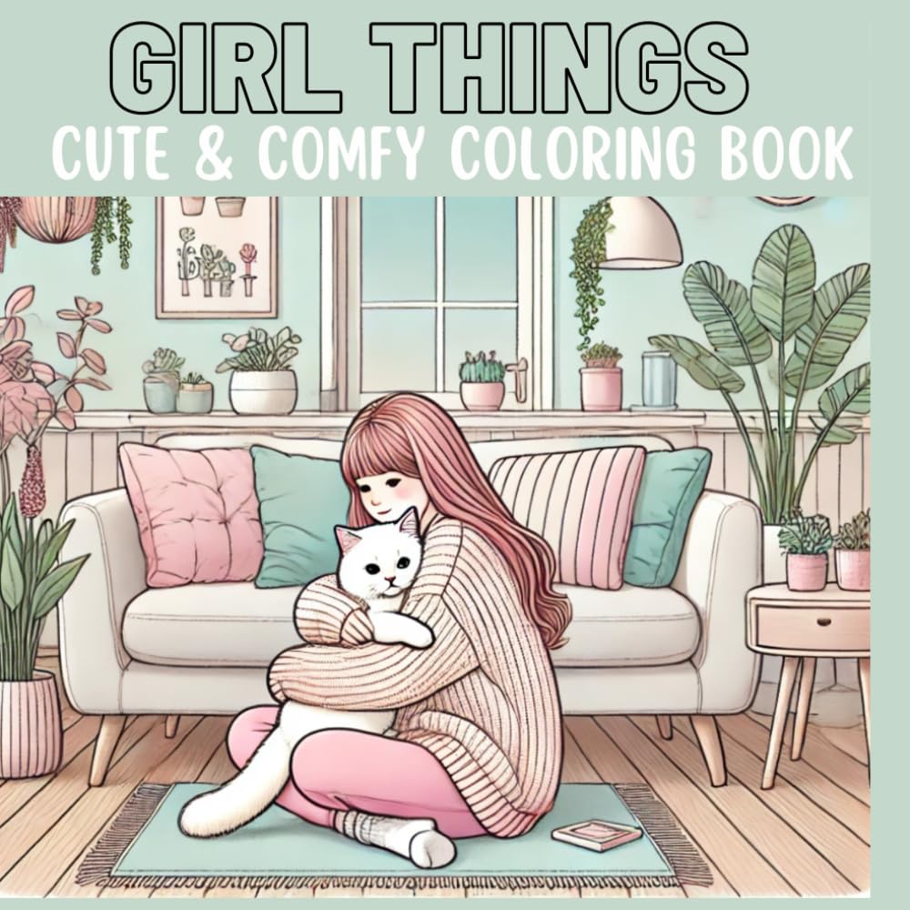 Coloring Book Girly Things - Girl Moments - Relaxing: 40 Unique Coloring Pages with Typical Girly Things and Girl Moments! Fun for Adults and Teens! (Dutch Edition) baixar o livro de graça