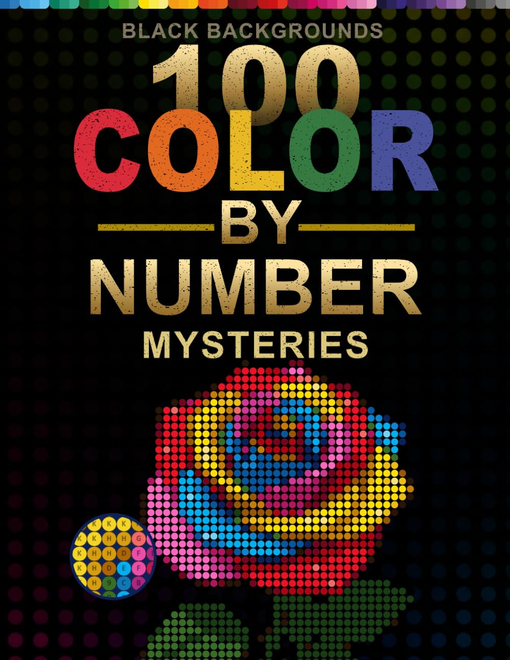 Dot Grid Color by Number Mysteries: 100 Hidden Mosaic Images | Black Background | 23 Colors | Stress-Relief Dot Art for Adults & Teens baixar o livro de graça