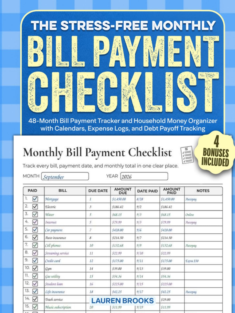 capítulo por capítulo baixar The Stress-Free Monthly Bill Payment Checklist: 48-Month Bill Payment Tracker and Household Money Organizer with Calendars, Expense Logs, and Debt Payoff Tracking