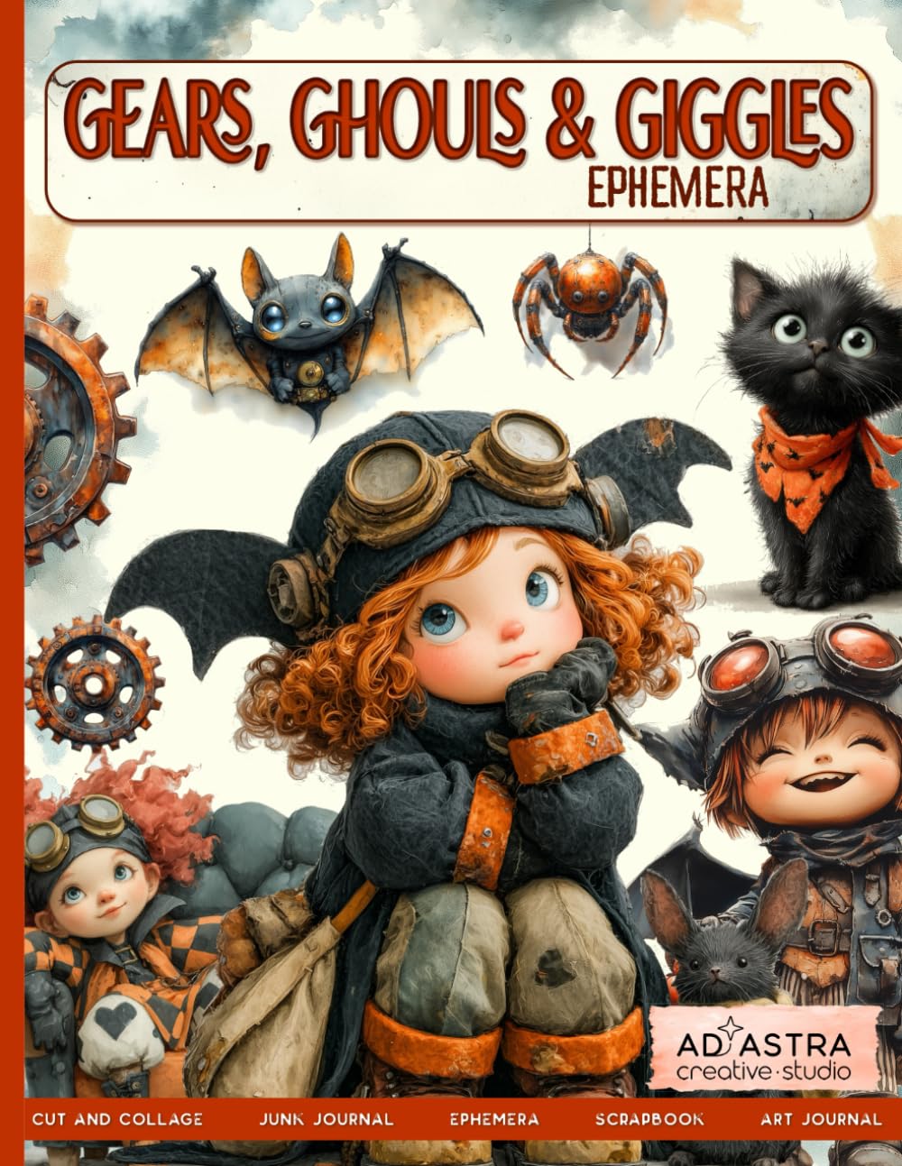 ler totalmente GEARS, GHOULS AND GIGGLES EPHEMERA: For Junk Journals, Scrapbook, Ephemera Cut And Collage And More