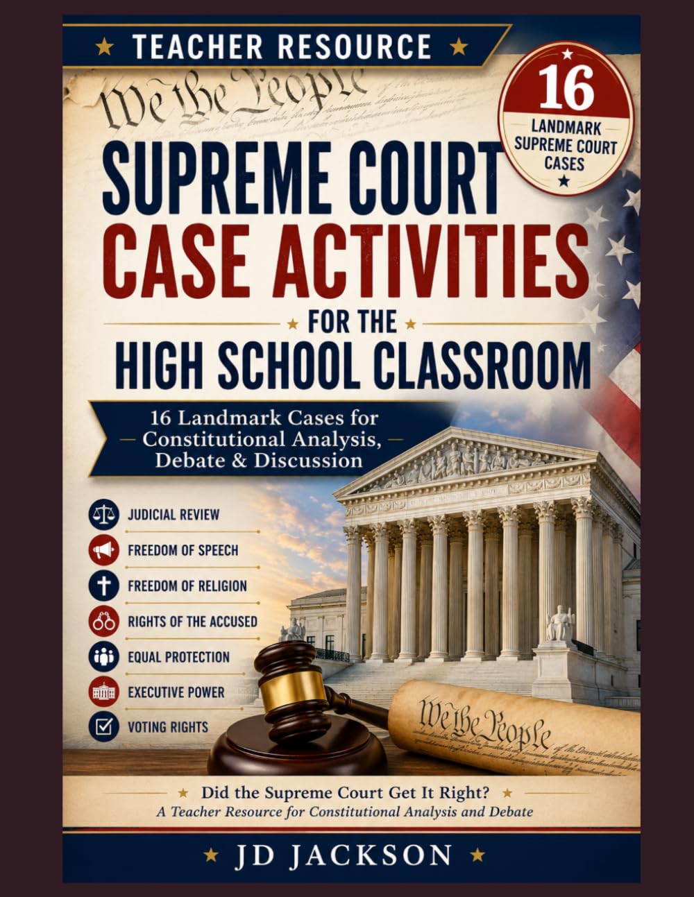 Supreme Court Case Activities for the High School Classroom: 16 Landmark Cases for Constitutional Analysis, Debate & Discussion baixar livro de graça