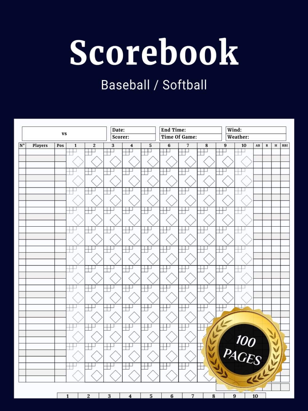 Baseball Softball Scorebook: Best Simple Baseball Scorekeeper Book with Line up Cards & Pitch Count 99 Games 12 Players Large Print baixar o livro de graça