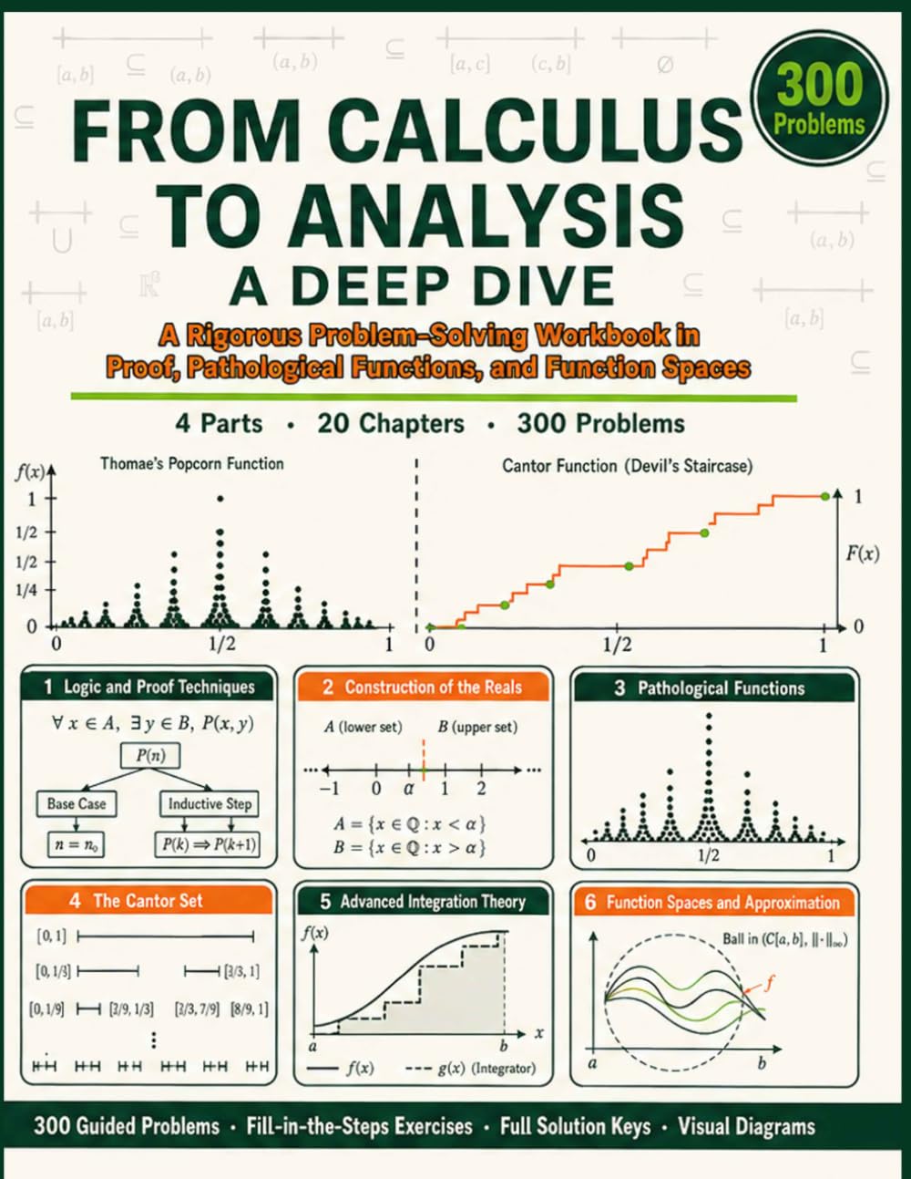 FROM CALCULUS TO ANALYSIS: A DEEP DIVE: An Illustrated Workbook in Proof, Pathology, Measure, Function Spaces, and Approximation baixar o livro de graça
