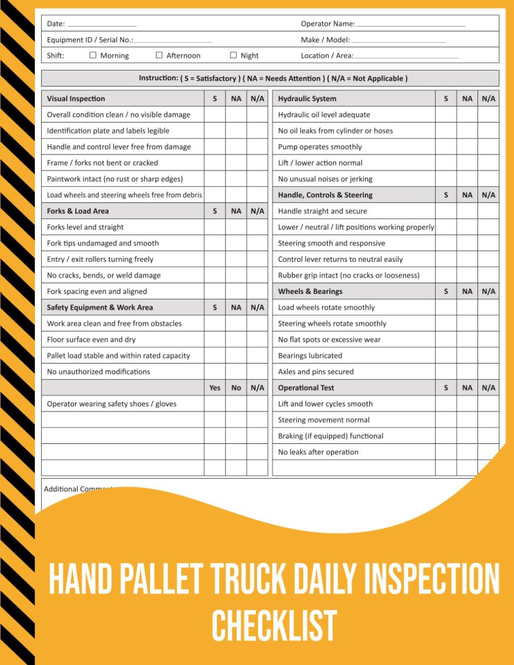 capítulo por capítulo baixar Hand Pallet Truck Daily Inspection Checklist: Manual Pallet Jack Pre-Use Safety & Maintenance Log Book for Warehouse, Factory, and Distribution Centers.