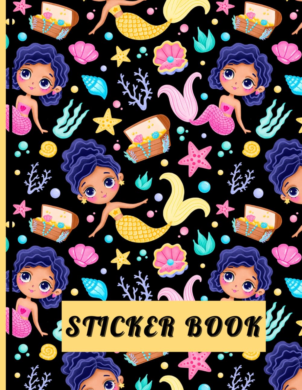 capítulo por capítulo baixar Blank Sticker Book for Girls for CollectingStickers: Mermaid Pattern: 8.5x11 Big Sticker Book for Kids