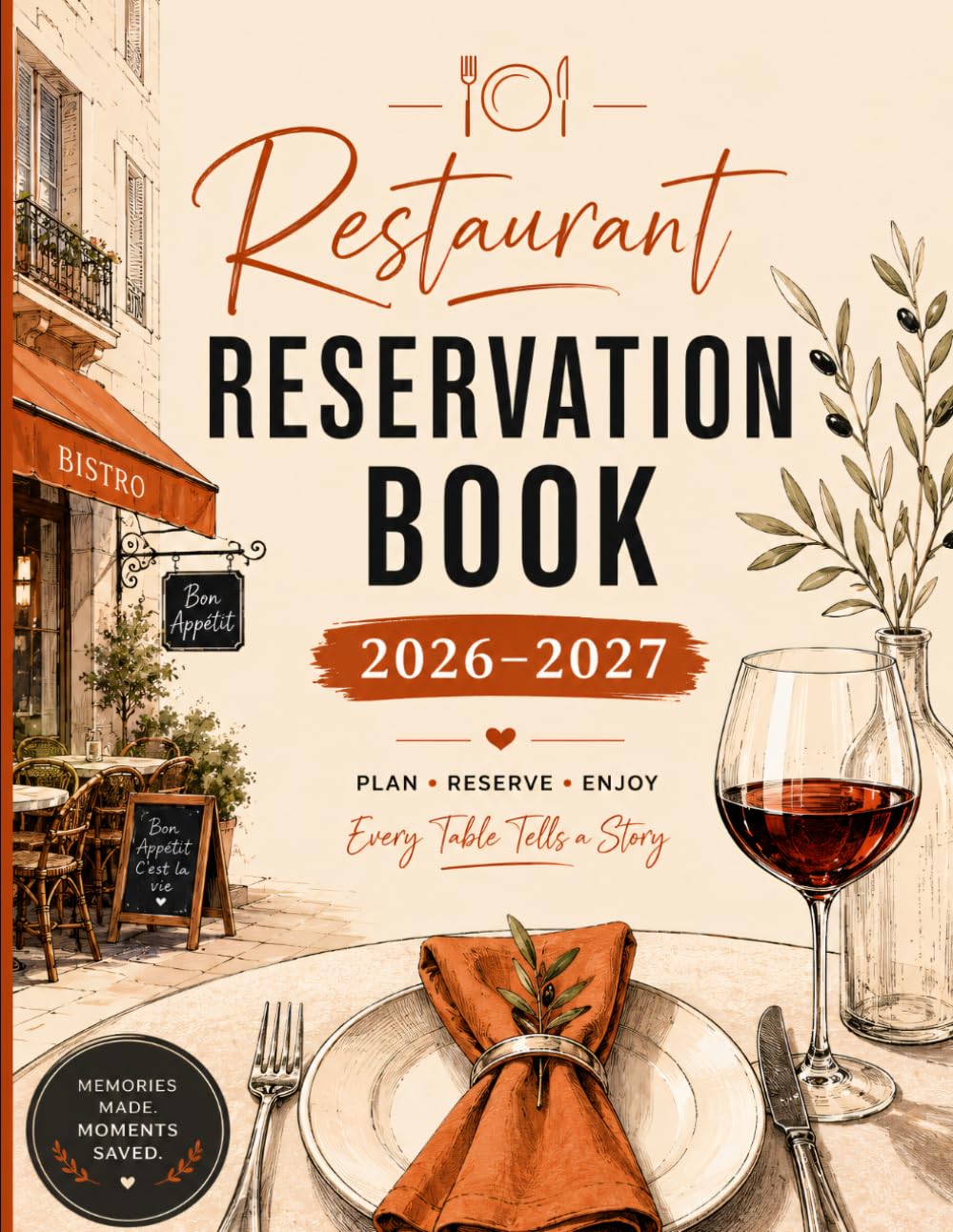 Reservation Book for Restaurant 2026-2027: Full Year Table Wait List Reservations | 1 Page Per Day with Space for 33 Reservations | Full Year Dinner Reservations Book | Hostess Table Log Book baixar livro de graça