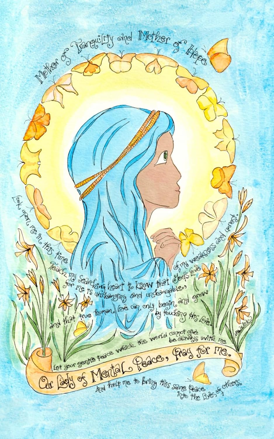 ler totalmente Our Lady of Mental Peace & St. Therese: 24 Small Lined Pages for Little Peaceful Prayers & Thoughts