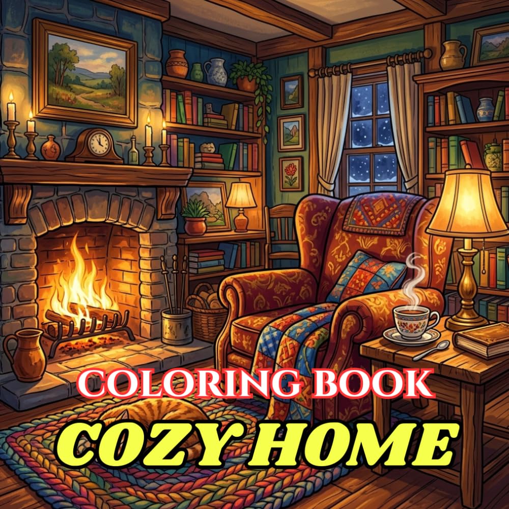 Comfort & Calm Coloring | Cozy Home: A Simple Bold Coloring Book for Seniors | Easy-to-Color Cozy Rooms, Kitchen Memories, Comfortable Furniture &... for Relaxation and Memory Support Activities baixar livro de graça