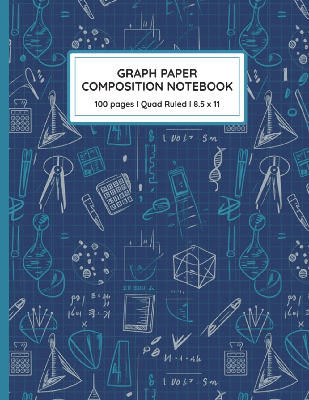 capítulo por capítulo baixar Graph Paper Notebook: Navy Blue Quad Ruled Grid Paper | Math Science Chemistry Composition Book | Aesthetic Doodle Cover for Students | 100 Pages | 8.5 x 11