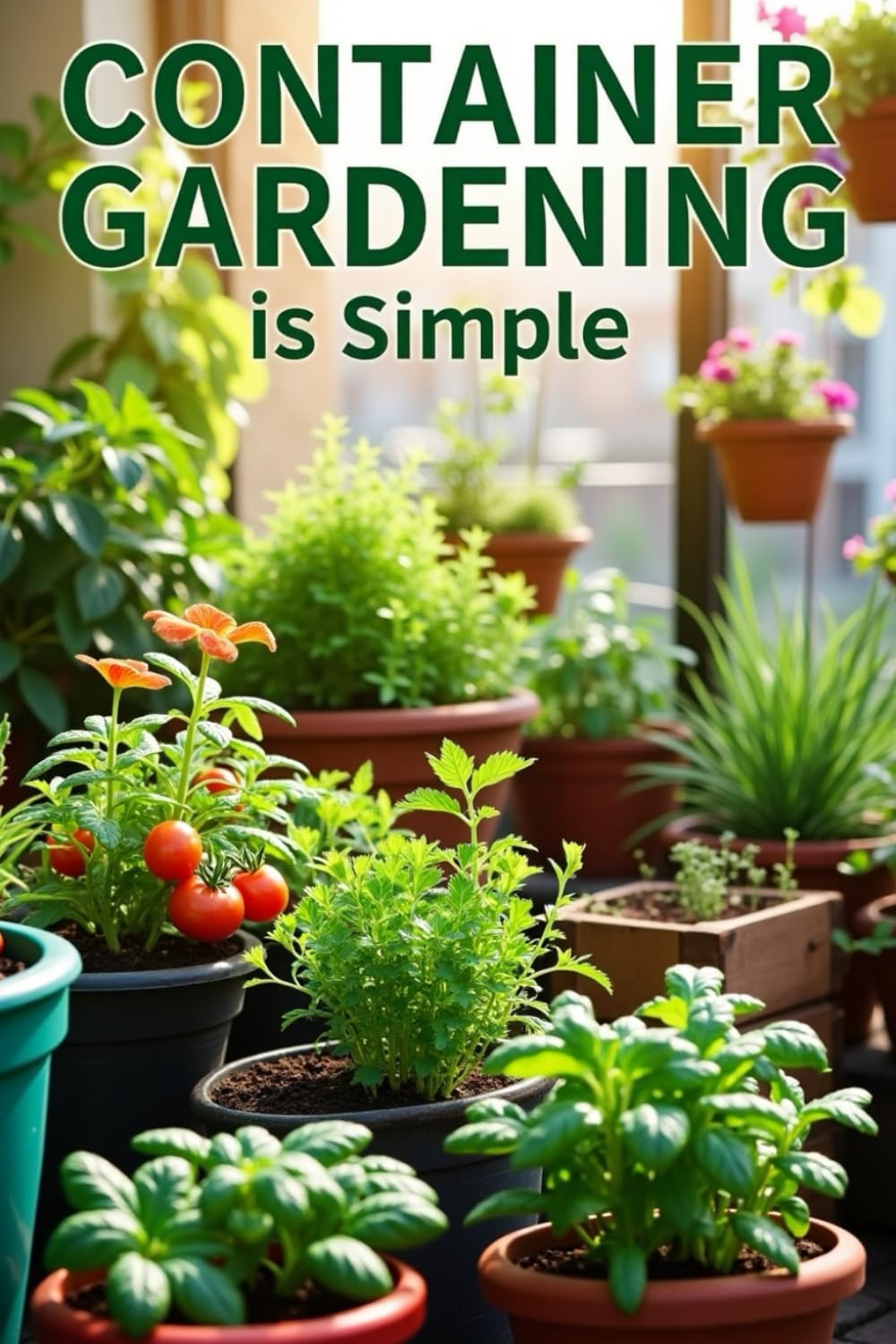 Container gardening is simple: A Beginner's Guide. From Choosing Containers to Harvesting. Secrets to Successfully Growing Vegetables and Herbs in Limited Space. baixar o livro de graça