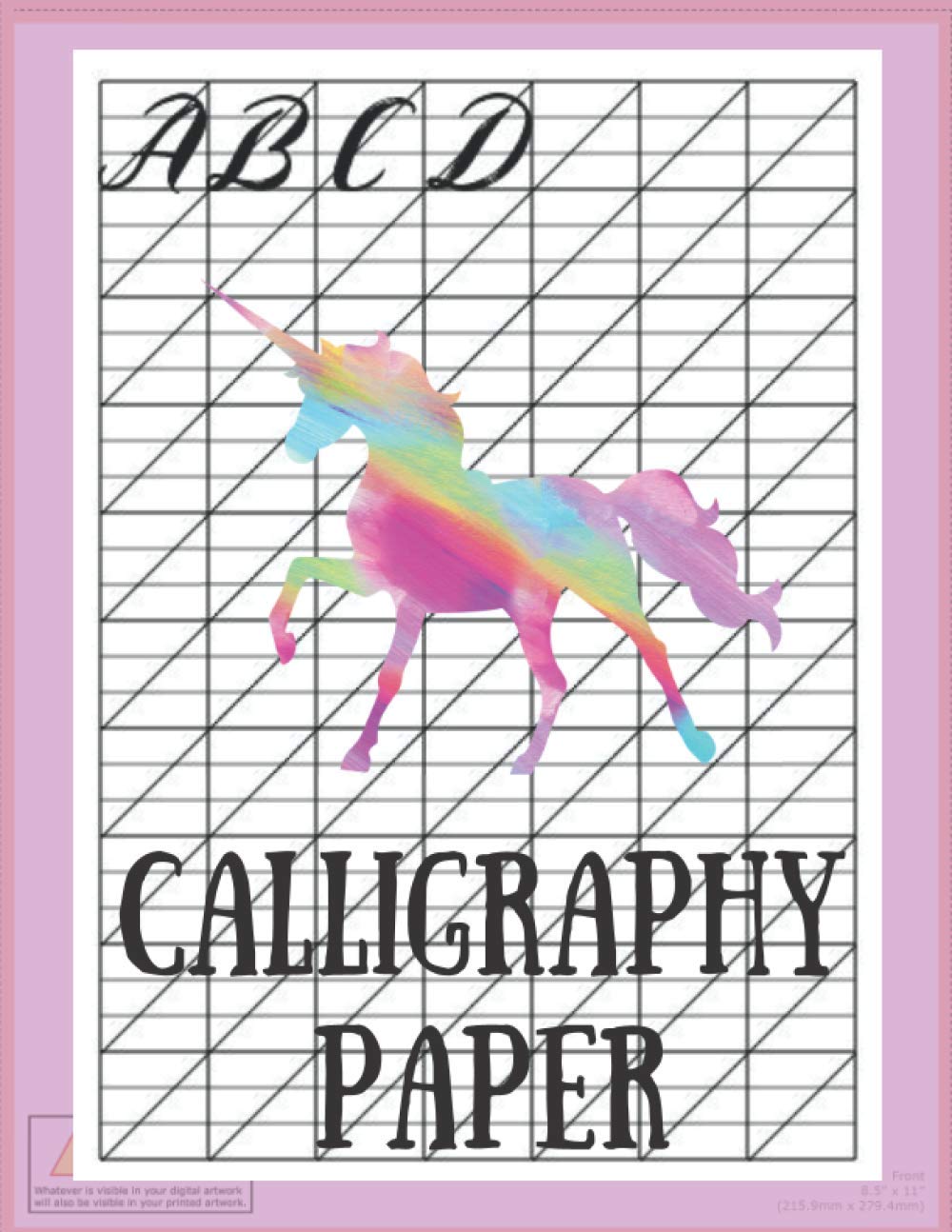 Calligraphy Paper: Unicorn Calligraphy and hand lettering paper practice notebook with slanted guide lines baixar livro de graça