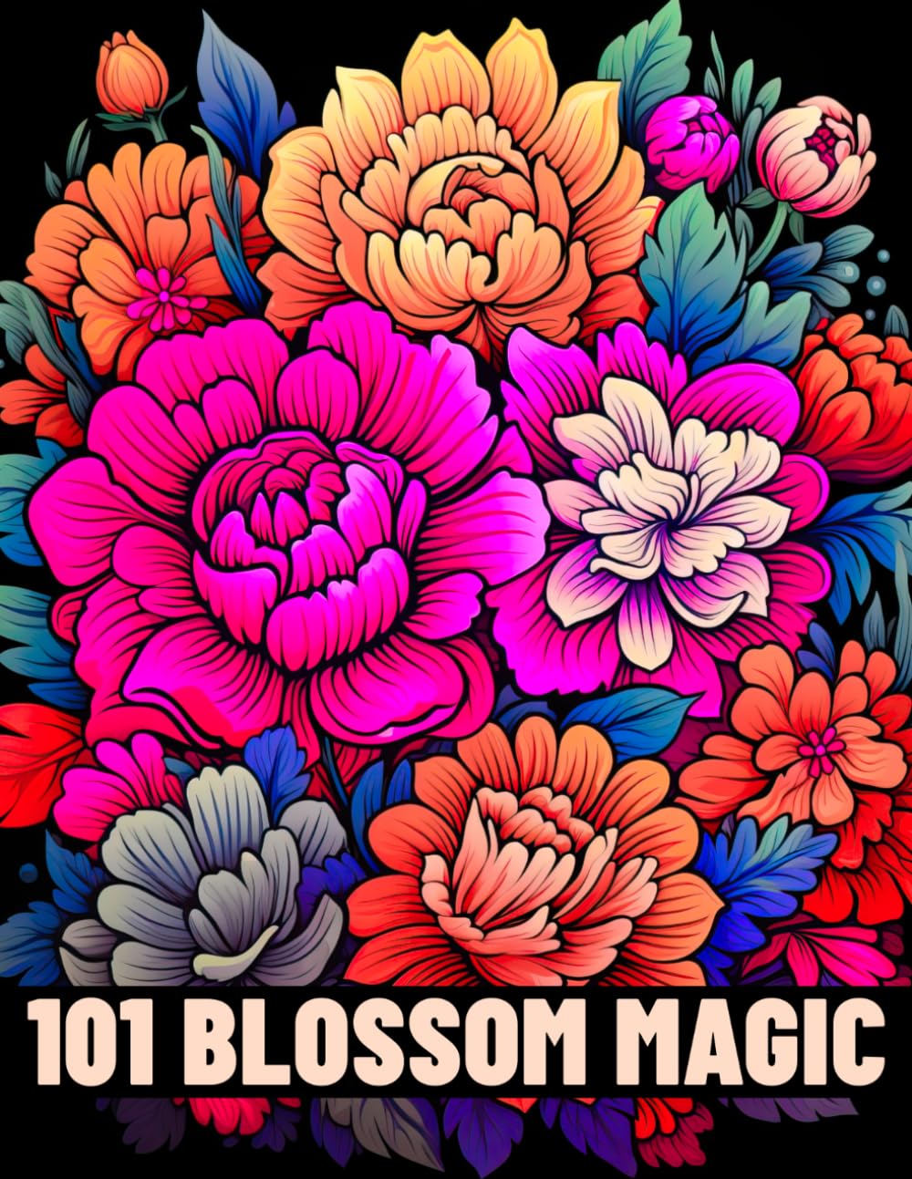 101 Blossom Magic: A Floral Coloring Book for Adults, Beautiful Relaxing Flower Designs for Adults & Seniors. Stress Relief through Mindful Flowers baixar livro de graça