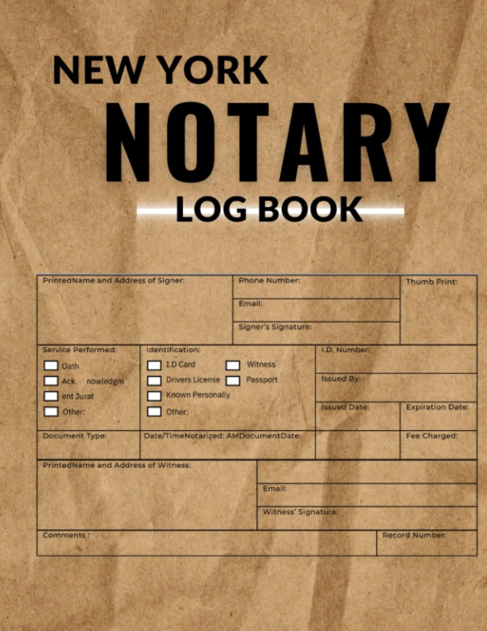 New York State Notary Log Book: Official Journal For Recording Notarial Acts | For Signing Agents Men And Womans baixar o livro de graça