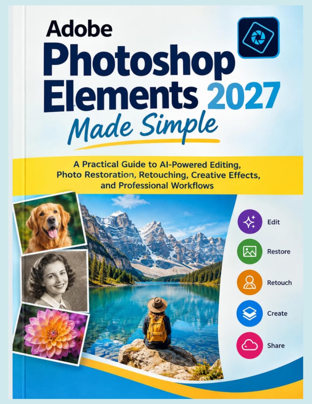 ler totalmente Adobe Photoshop Elements 2027 Made Simple: A Practical Guide to AI-Powered Editing, Photo Restoration, Retouching, Creative Effects, and Professional Workflows