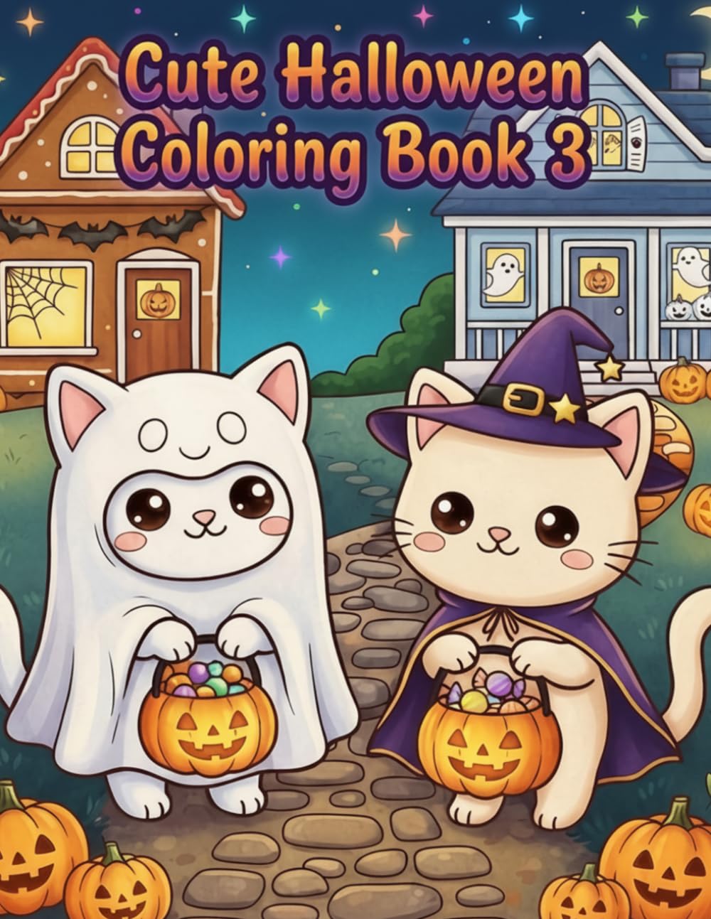 Cute Halloween Coloring Book 3: Cute Halloween Coloring Book for Kids, Teens, and Adults Volume 3
