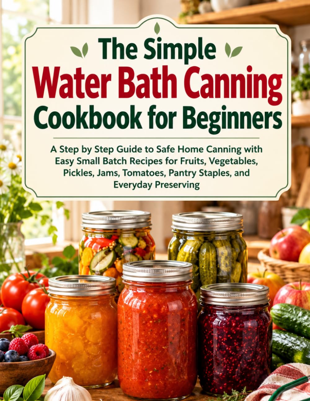 The Simple Water Bath Canning Cookbook for Beginners: A Step by Step Guide to Safe Home Canning with Easy Small Batch Recipes for Fruits, Vegetables,... Pantry Staples, and Everyday Preserving baixar o livro de graça