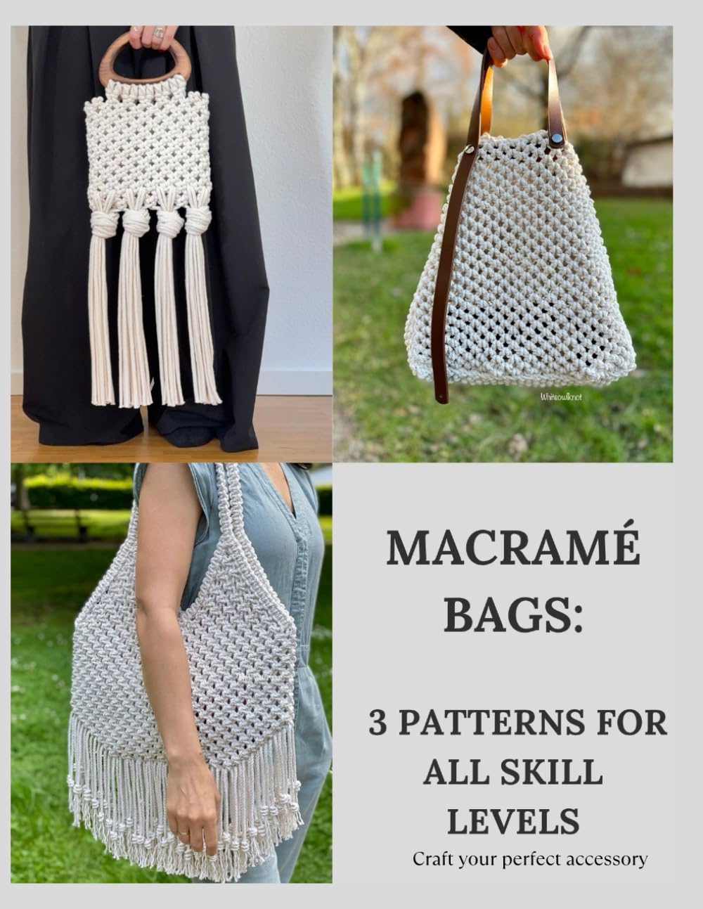 ler totalmente Macrame Bags: 3 Patterns for All Skill Levels
