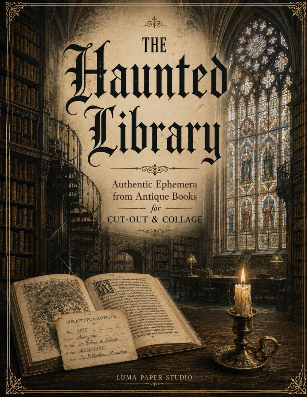 capítulo por capítulo baixar The Haunted Library: Authentic Ephemera from Antique books for Cut-Out and Collage (Luma Obscura)