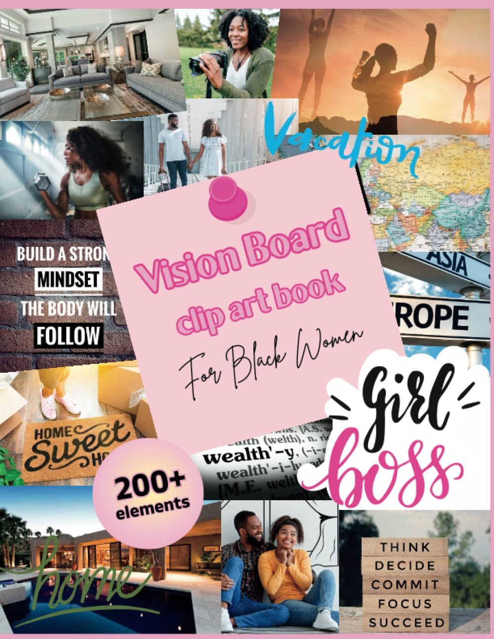 ler totalmente Vision Board Clip Art Book For Black Women: Pictures, Quotes, Positive Affirmations to Inspire and Visualize Your Future Success Vision Board Supplies, Manifest Your Dreams