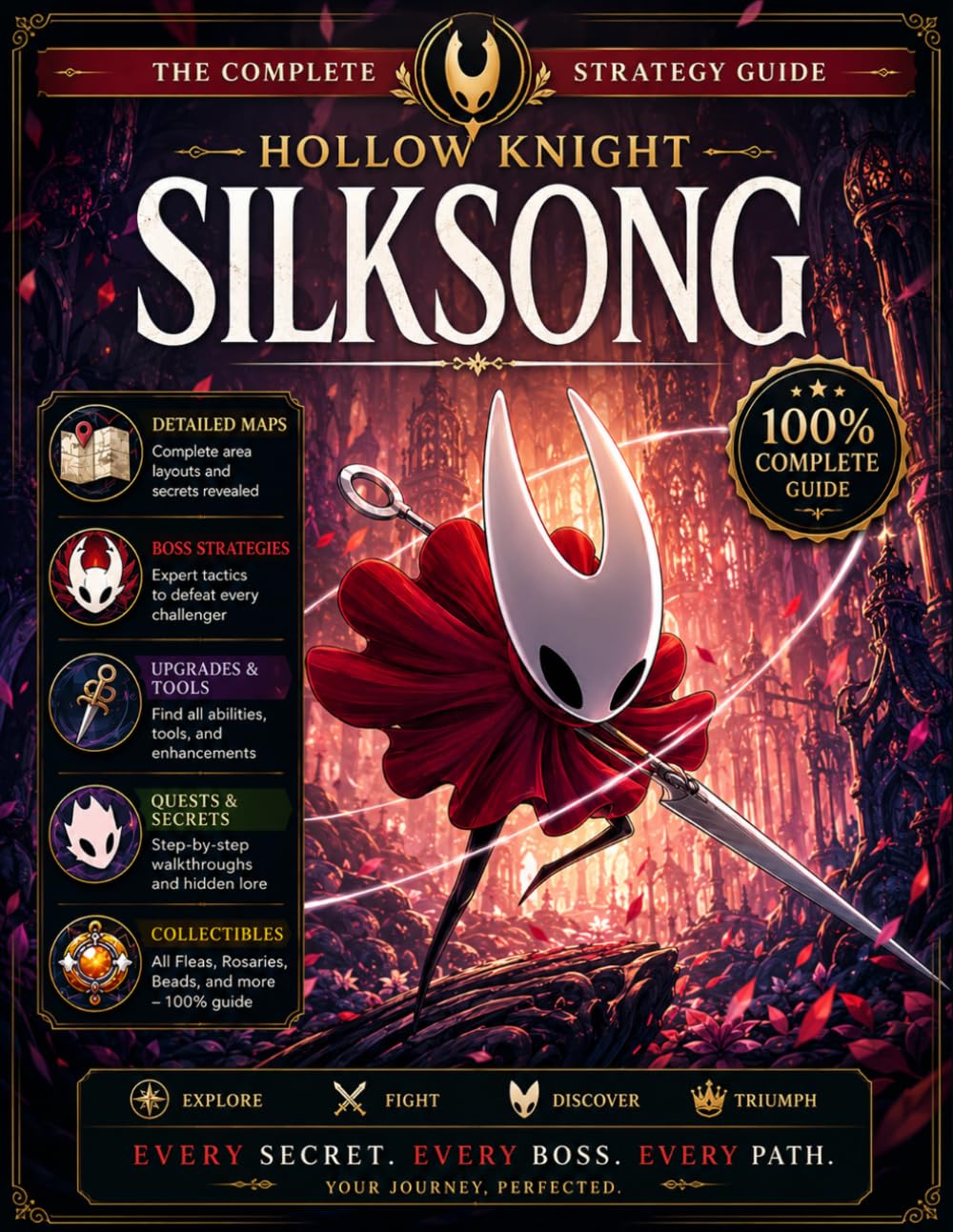 Hollow Knight: Silksong COMPLETE GUIDE: The Definitive Explorer's Walkthrough, Quest Coverage, Boss Strategies, Tools, Crafting, Maps, Collectibles and Secrets baixar o livro de graça