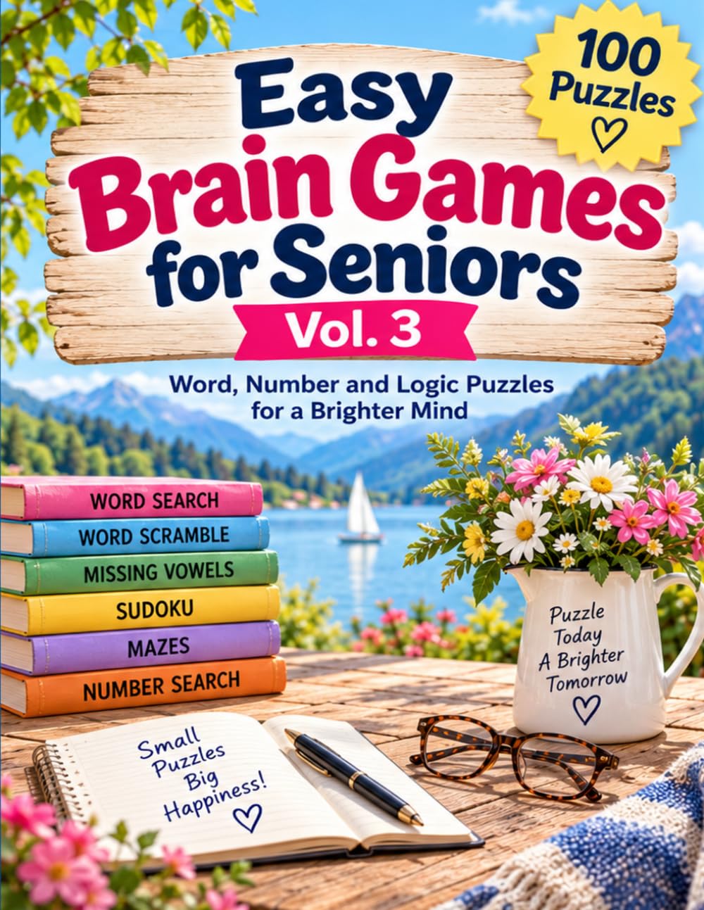 ler totalmente Easy Brain Games for Seniors: Easy Brain Games for Seniors: Large Print Word, Number and Logic Puzzles with Word Search, Word Scramble, Sudoku and... (Easy Brain Games for Seniors Collection)