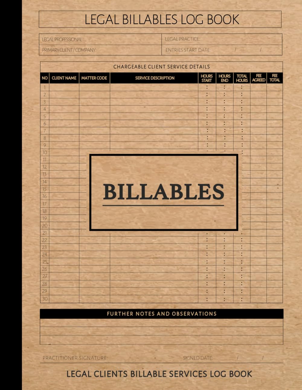 ler totalmente Legal Clients Billable Services Log Book: Track Case Hours Accurately. Ideal for Law Firms, Solicitors, Attorneys & Consultants