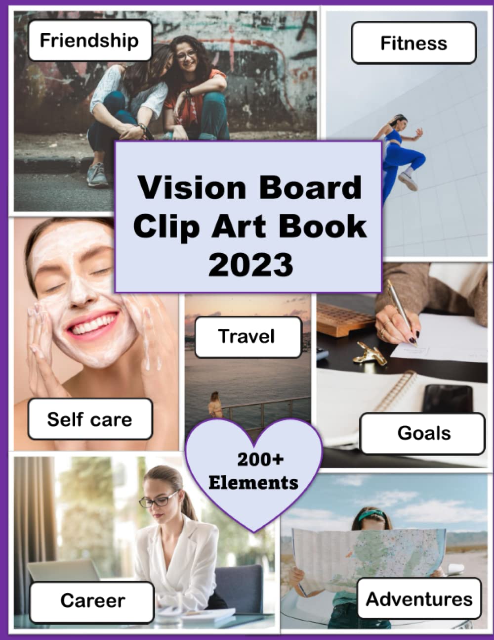 ler totalmente My Vision Board Clip Art Book 2023: 200+ Words & Images in All Categories, Visualize Your Life Goals & Dreams