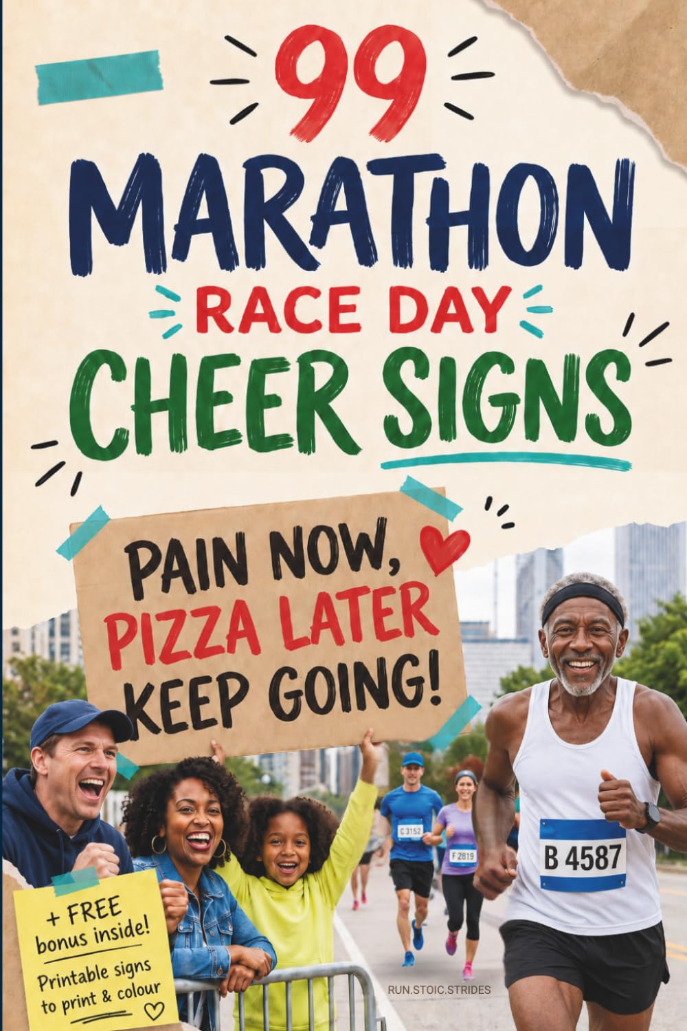 99 Marathon Race Day Cheer Signs: Funny, Heartwarming & Inspirational Sign Ideas for Runners, Marathoners, Support Crews, Race Spectators & Anyone... the Perfect Runner Gift | FULL COLOR EDITION baixar o livro de graça