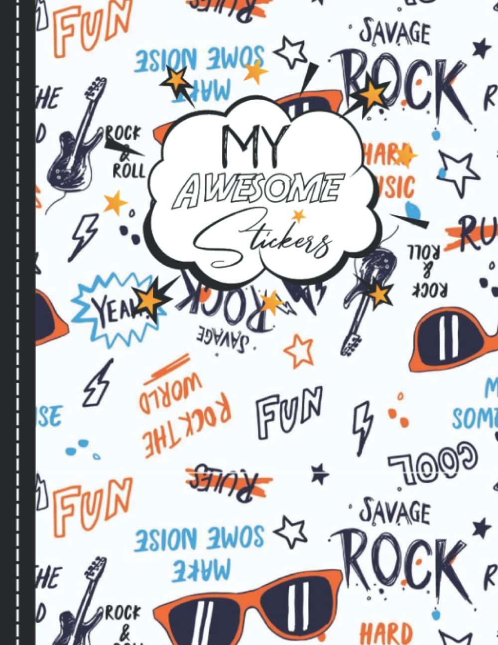 ler totalmente My Awesome Stickers: Blank Sticker Book Music Theme Journal.