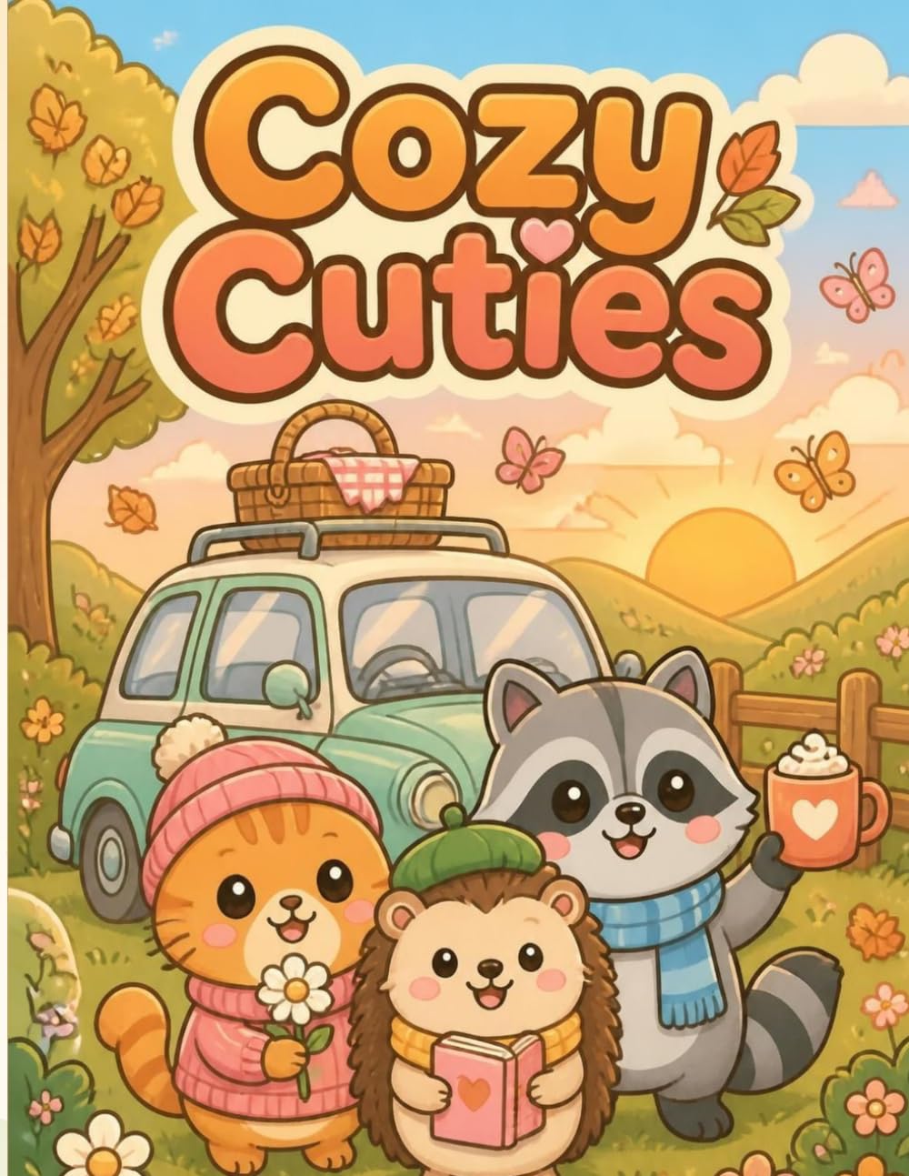 Cozy Cuties Coloring Book: 30 Cute Kawaii Animal Scenes for Adults and Kids: Fun and Relaxing Stress Relief (Cozy Spaces Coloring Books) baixar o livro de graça