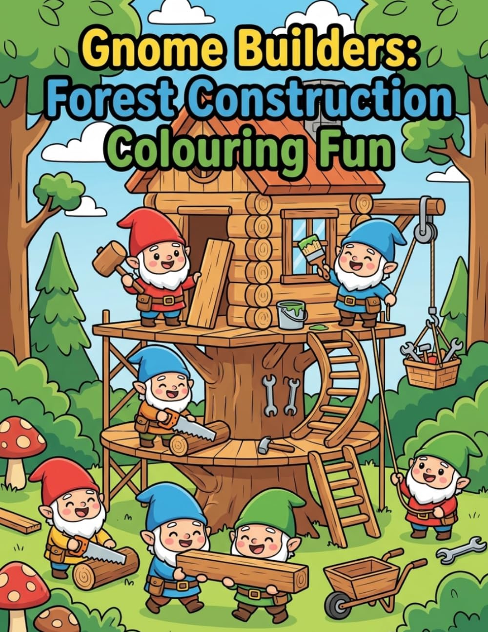 ler totalmente Gnome Builders: Forest Construction Colouring Fun