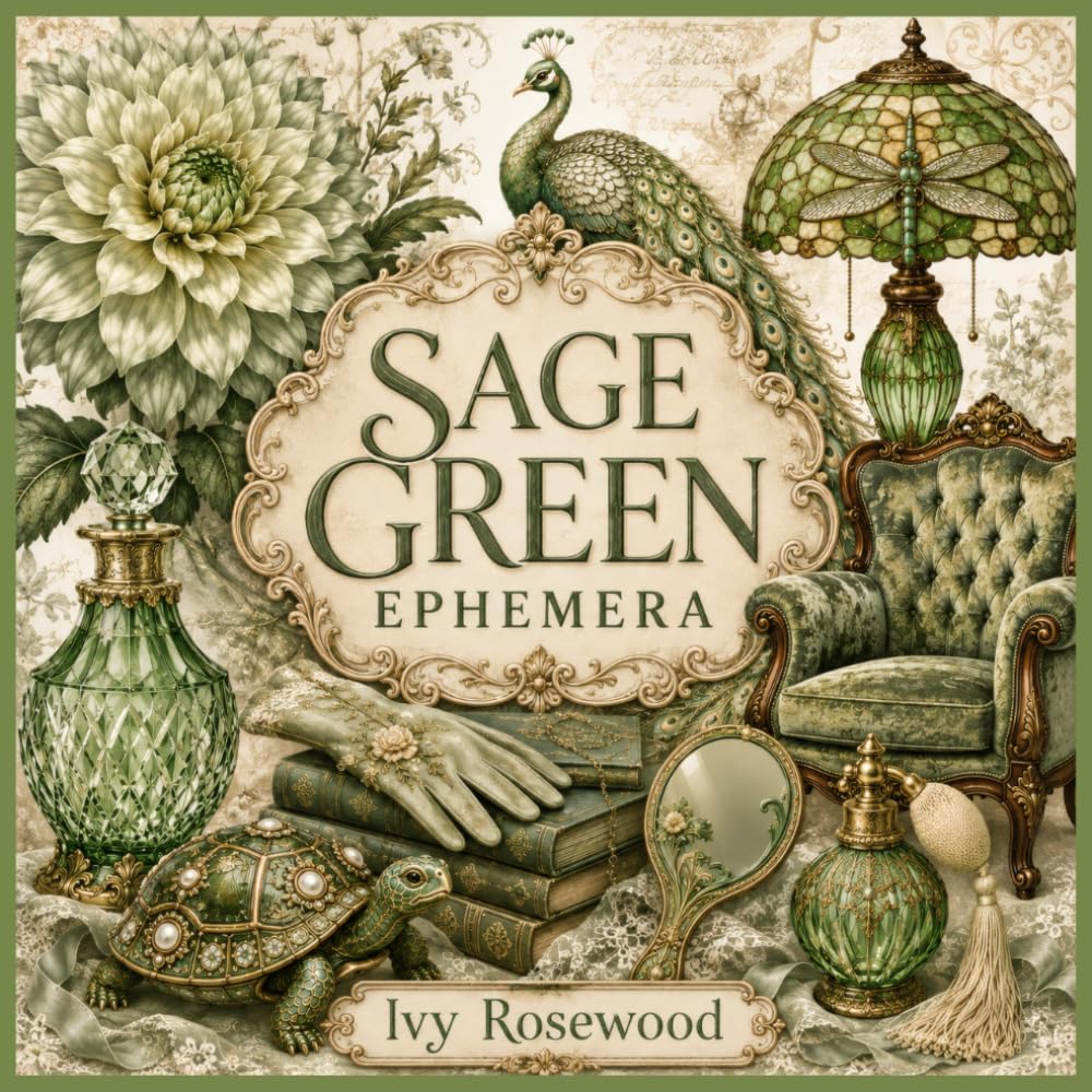 Sage Green Ephemera: 120 Sage Green Vintage-Inspired Ephemera Pieces for Scrapbooking, Junk Journals, Collage, Paper Crafts & Creative Projects baixar o livro de graça