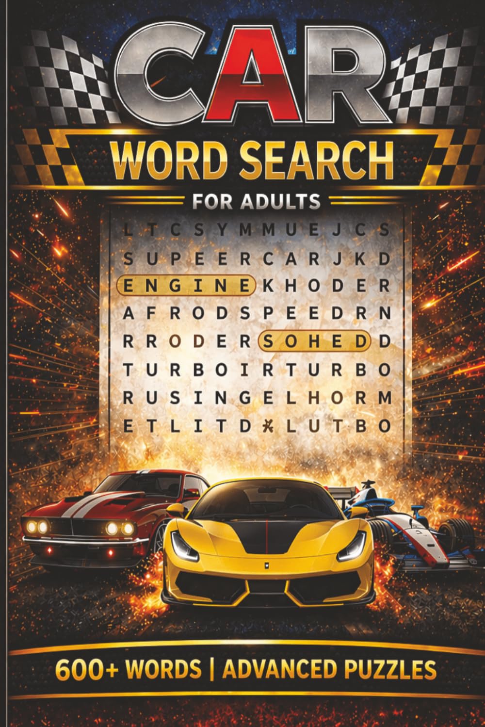 Car Word Search for Adults – Volume 2: Bigger Grids, Harder Puzzles | 600+ Words | Muscle, Classic & Performance Cars
