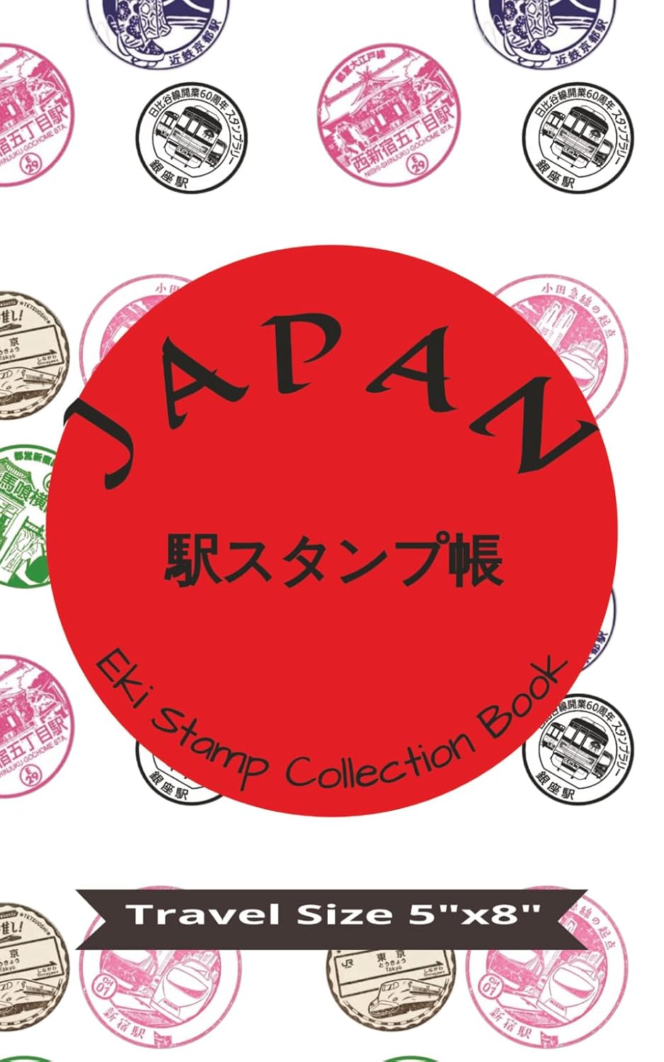 Japan Eki Stamp Collection Book: Japan Travel Size Eki Stamp Book | 5" x 8" (12.7cm x 20.3cm) | Japan Train Station Railway Stamp Saver Collection Book | 100 Pages baixar o livro de graça