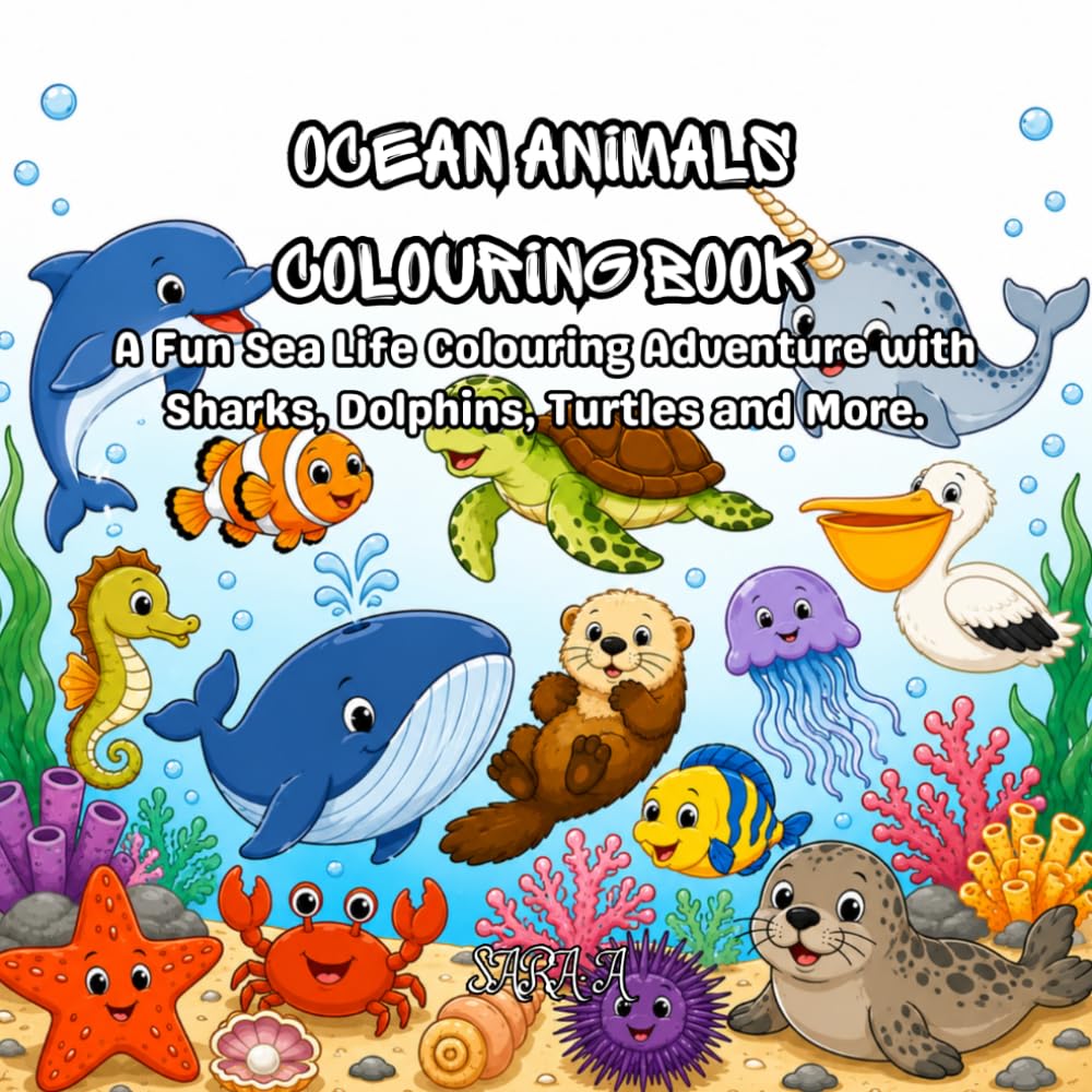 capítulo por capítulo baixar Ocean Animals Colouring Book: A Fun Sea Life Colouring Adventure with Sharks, Dolphins, Turtles and More. (Kids Learning Colouring Series)