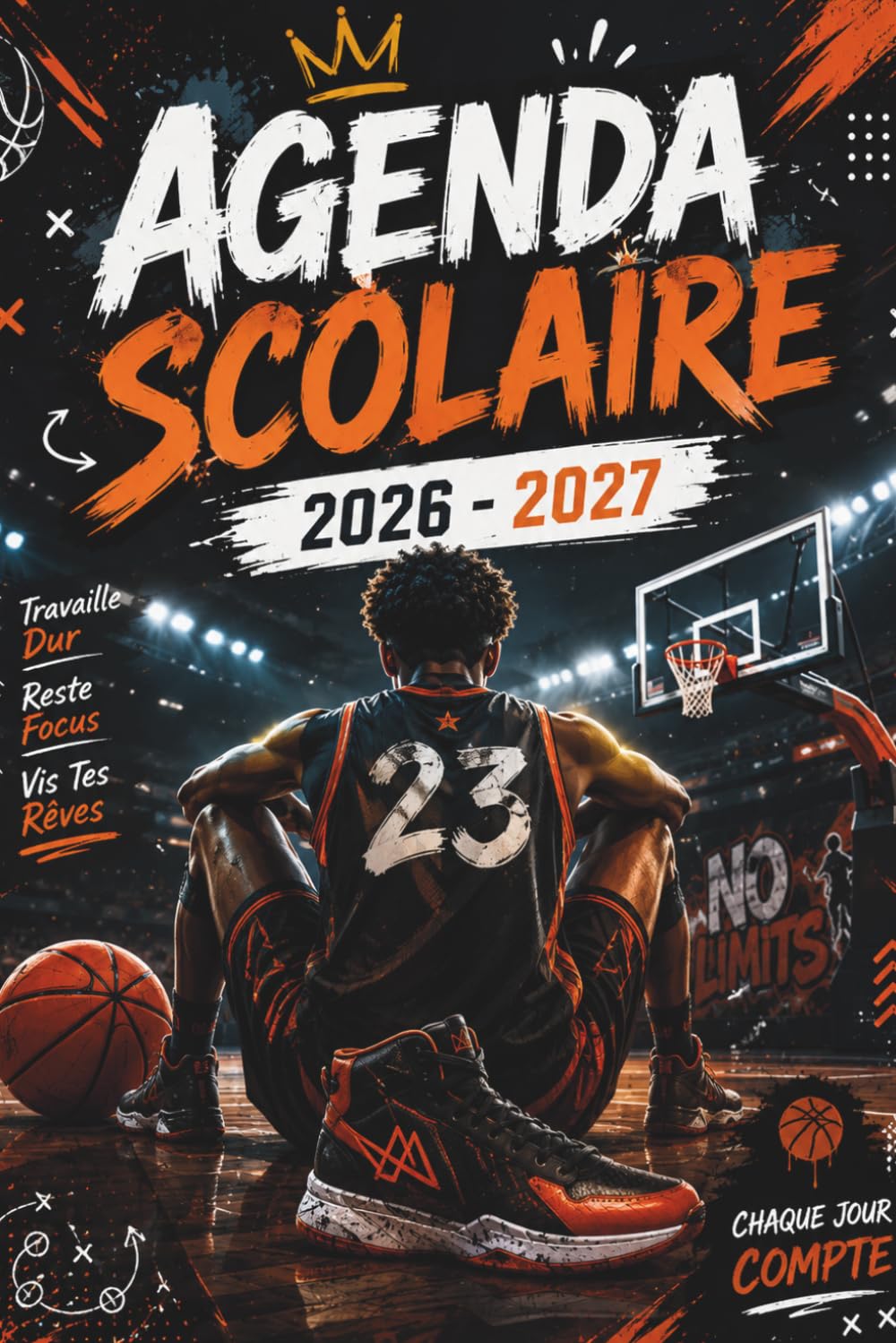 ler totalmente AGENDA SCOLAIRE 2026 2027 BASKETBALL: Planificateur A5 – 2 jours par page – Pour garçons et élèves du Primaire au Lycée (French Edition)