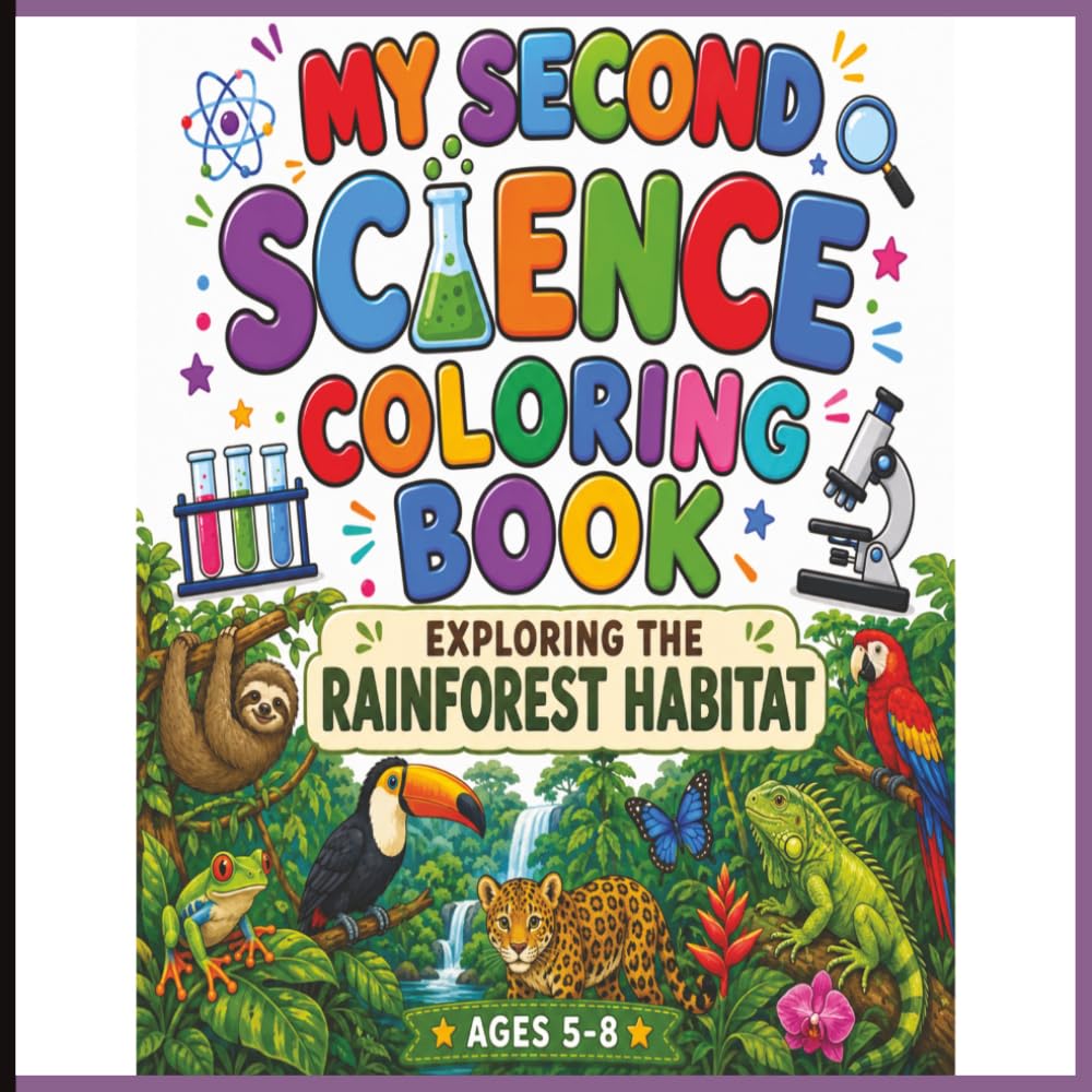 capítulo por capítulo baixar My Second Science Coloring Book: Exploring the Rainforest Habitat (Ages 5-8)
