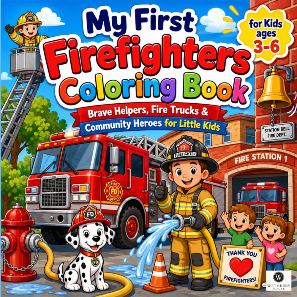 My First Firefighters Coloring Book for Kids: An Interactive Community Heroes Activity Book with Big Bold Lines to Melt Siren Anxiety and Build Fine Motor Skills baixar o livro de graça