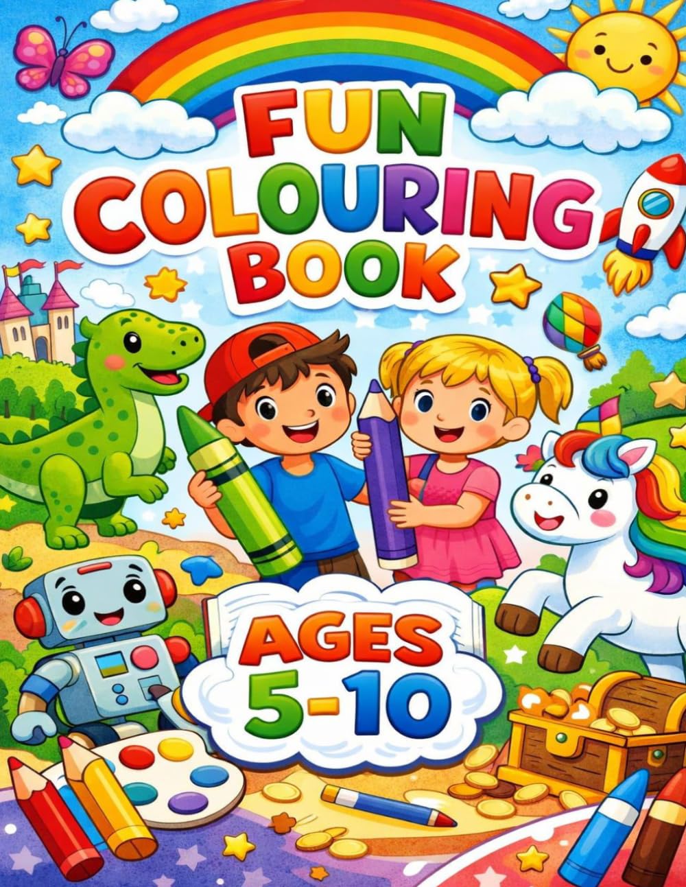 ler totalmente Fun Colouring Book Ages 5-10