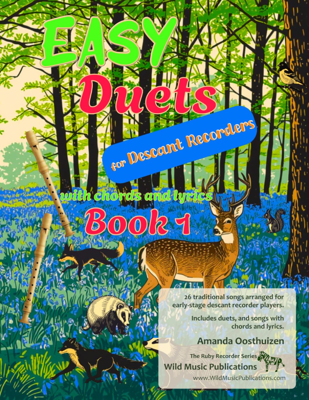 ler totalmente Easy Duets for Descant Recorders Book 1: 26 well-known songs arranged for early-stage soprano recorder players with chords and lyrics (Recorder Duets for Beginners and Improvers)