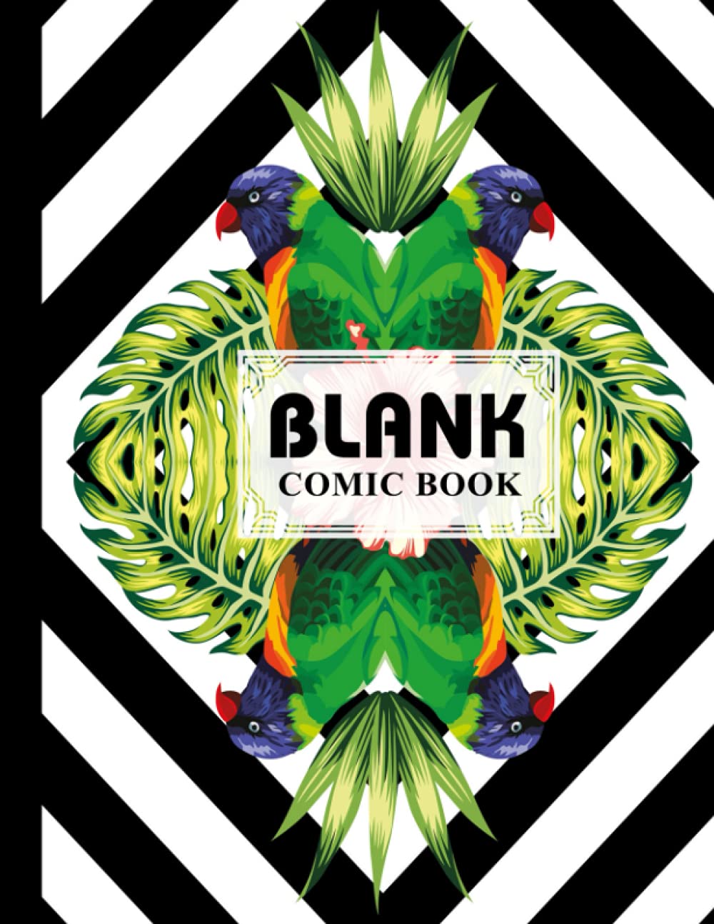Blank Comic Book: Premium Tropical Bird Parrot Cover Blank Comic Book, Create Your Own Story, Journal, Notebook, Sketchbook for Kids and Adults, 120 Pages - Size 8.5" x 11" Notebook by Walther Franz baixar livro de graça