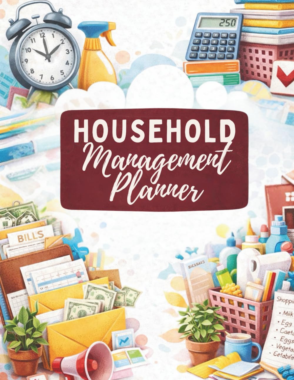ler totalmente Household Management Planner: Budget, Bills, Cleaning Schedules, Meal Planning, Home Projects, and Family Organization